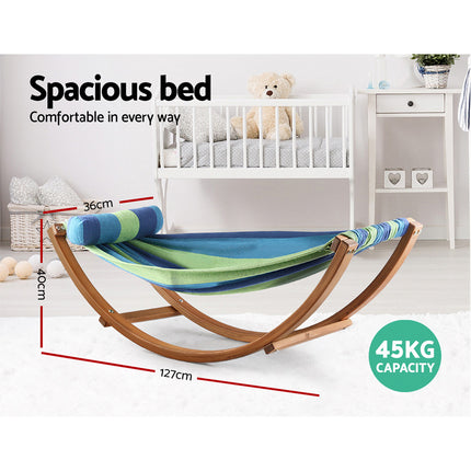 Gardeon Hammock Bed Outdoor Camping Kids Timber Hammock Rocking.