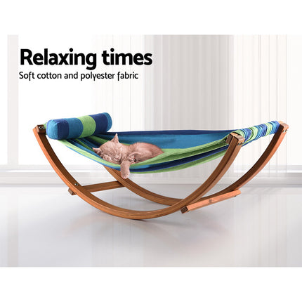 Gardeon Hammock Bed Outdoor Camping Kids Timber Hammock Rocking.
