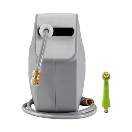 Water Hose Reel 20M Retractable Auto Rewind Garden Brass Spray Gun.