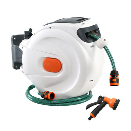 Greenfingers Water Hose Reel 20M Retractable Garden Spray Gun Auto Rewind.