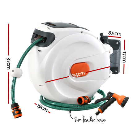 Greenfingers Water Hose Reel 20M Retractable Garden Spray Gun Auto Rewind.