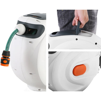 Greenfingers Water Hose Reel 20M Retractable Garden Spray Gun Auto Rewind.