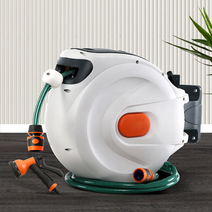 Greenfingers Water Hose Reel 20M Retractable Garden Spray Gun Auto Rewind.