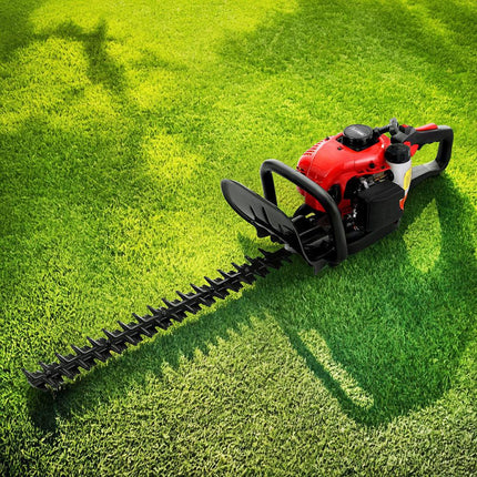 Giantz 25.4CC Petrol Hedge Trimmer 24" Dual Blade Tree Grass Garden Tool.