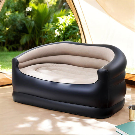 Gardeon Outdoor Air Sofa Inflatable Couch Two-Seater Lounge Chair with Pump Blow Up Couches for Camping.