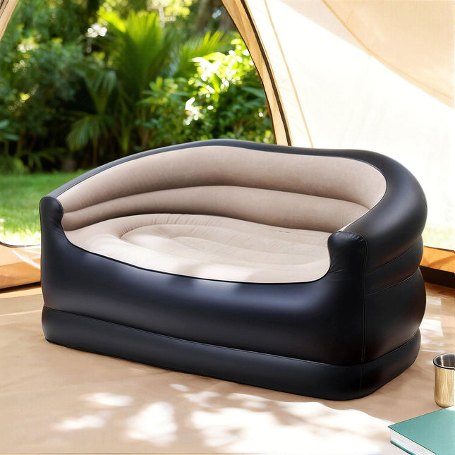Gardeon Outdoor Air Sofa Inflatable Couch Two-Seater Lounge Chair with Pump Blow Up Couches for Camping.