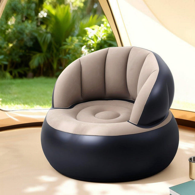 Gardeon Inflatable Chair Blow Up Folding Air Chairs Sofa for Camping with Pump.