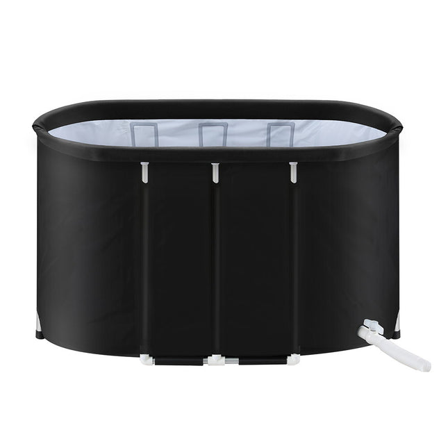 Weisshorn Portable Ice Bath Tub 120x70X70CM Inflatable Cold Water Folding Bathtub Spa Massage.