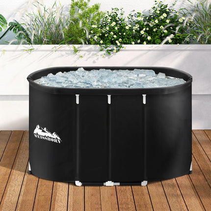 Weisshorn Portable Ice Bath Tub 120x70X70CM Inflatable Cold Water Folding Bathtub Spa Massage.