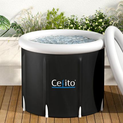 Weisshorn Portable Ice Bath Tub 70X80CM Inflatable Folding Bathtub Spa Massage.