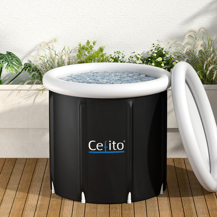 Weisshorn Portable Ice Bath Tub 80X80CM Inflatable Folding Bathtub Spa Massage.
