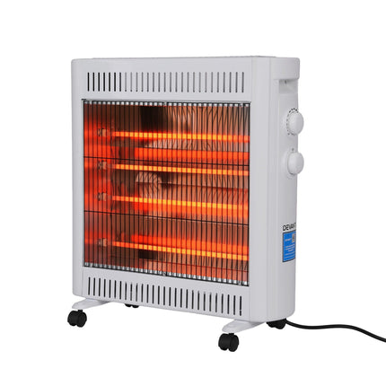 Devanti 2200W Infrared Radiant Heater Portable Electric Space Heating White.