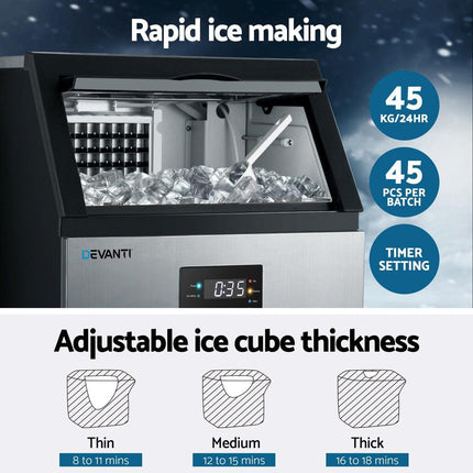 Devanti 45kg Ice Maker Commercial Machine.