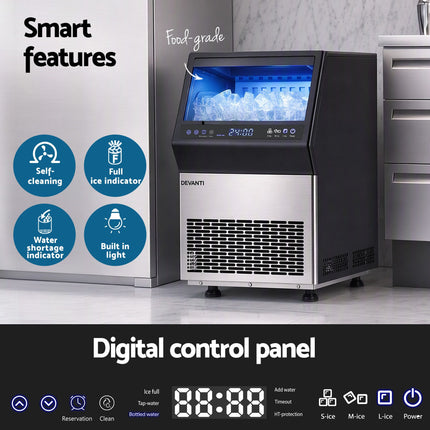 Devanti 35kg Commercial Ice Maker Freestanding Ice Cube Machine