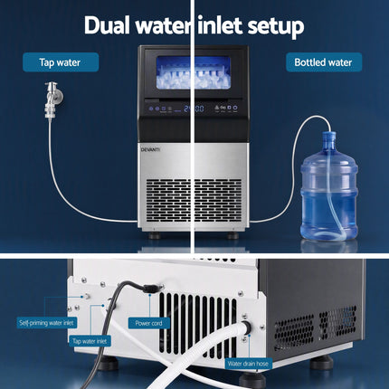 Devanti 35kg Commercial Ice Maker Freestanding Ice Cube Machine