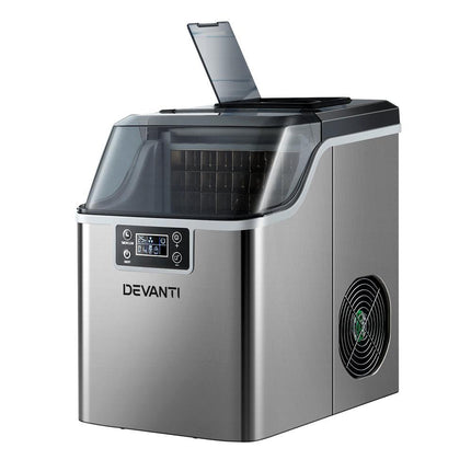 Devanti Ice Maker Machine Commercial Portable Ice Cube Tray Countertop 3.2L.