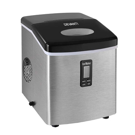 Devanti 15kg Ice Maker Machine Silver.