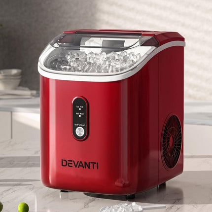 Devanti Ice Maker Machine 15kg Nugget Chewable Ice Cube.
