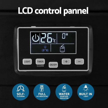 Devanti Commercial Ice Maker Cube Machine 30kg.