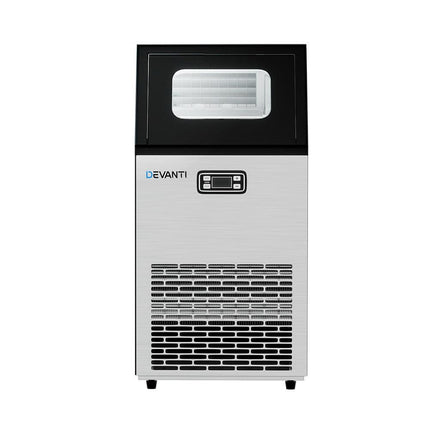 Devanti Commercial Ice Maker Machine 45kg Ice Cube Tray Bar Stainless Steel.