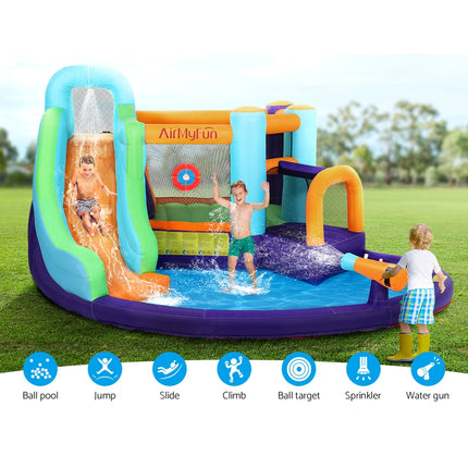 AirMyFun Inflatable Water Slide Kids Jumping Castle Trampoline Outdoor.