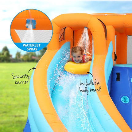 AirMyFun Kids Inflatable Pool Water Double Slide Park Jumping Castle 465X390CM.