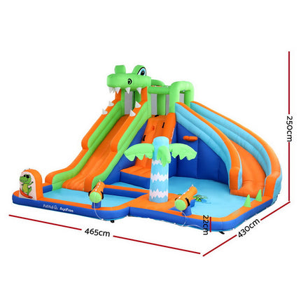 AirMyFun Kids Inflatable Pool Water Double Slide Park Jumping Castle 465X430CM.