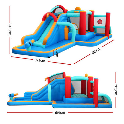 Kids Inflatable Water Slide Splash Pool Park Jumping Castle Bounce 615X322CM.