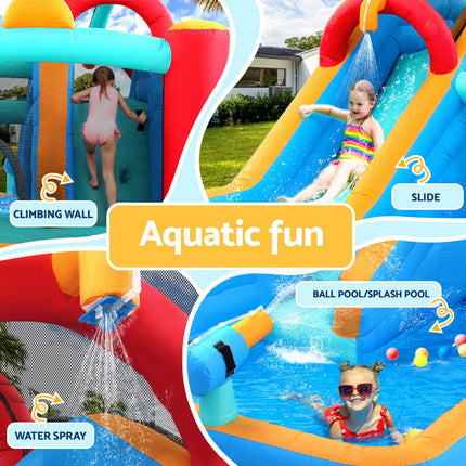 Kids Inflatable Water Slide Splash Pool Park Jumping Castle Bounce 615X322CM.