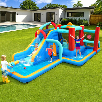 Kids Inflatable Water Slide Splash Pool Park Jumping Castle Bounce 615X322CM.