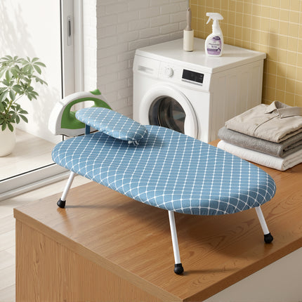 Artiss Tabletop Ironing Board with Small Ironing Boards with Folding Legs Blue.