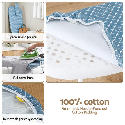 Artiss Tabletop Ironing Board with Small Ironing Boards with Folding Legs Blue.