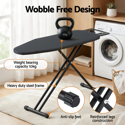 Artiss Ironing Board with Iron Rest with 3 Layers Extra Thick Cover Easy Storage.
