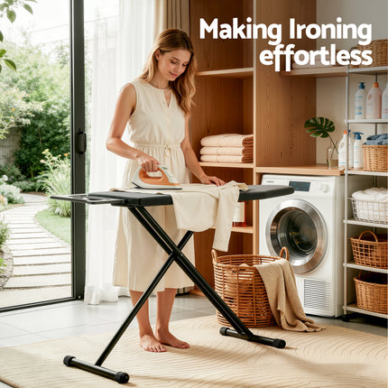 Artiss Ironing Board with Iron Rest with 3 Layers Extra Thick Cover Easy Storage.