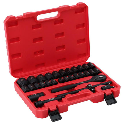 Giantz 30Pc 1/2" Drive Socket Set Cr-V Steel 8-32mm Workshop Repair.