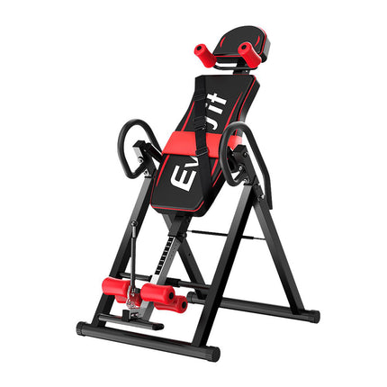 Everfit Inversion Table Gravity Exercise Inverter Back Stretcher Home Gym Black.