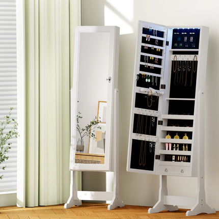 Artiss Jewellery Cabinet Mirror Free Standing.