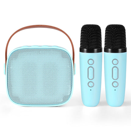 Alpha Mini Portable Karaoke Machine for Adults Kids with 2 Wireless Microphones.