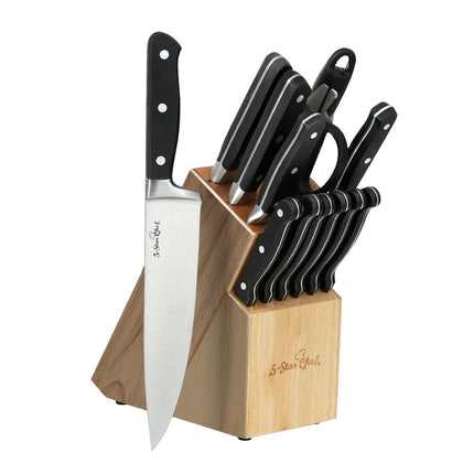 5-Star Chef 7PCS Kitchen Knife Set Stainless Steel Non-stick with Sharpener.