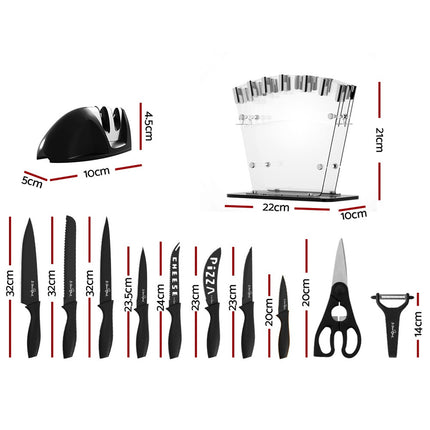 5-Star Chef 7PCS Kitchen Knife Set Stainless Steel Non-stick with Sharpener.