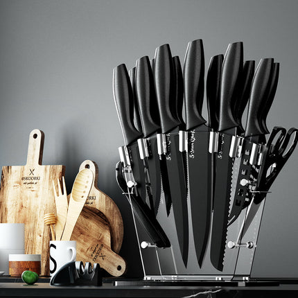 5-Star Chef 7PCS Kitchen Knife Set Stainless Steel Non-stick with Sharpener.