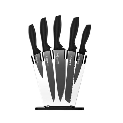 5-Star Chef 7PCS Kitchen Knife Set Stainless Steel Non-stick with Sharpener.