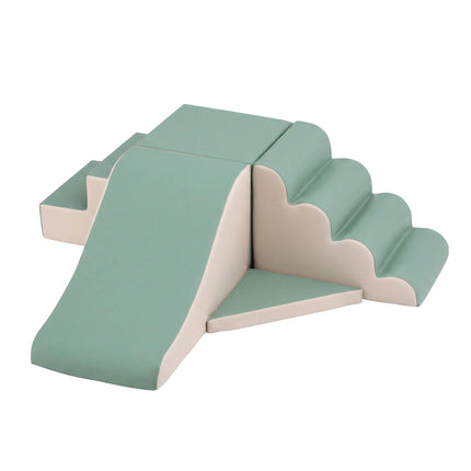 Keezi Kids Climbing Blocks 4-Piece Foam Toddler Playset Soft Indoor Climbing Toy Rocker.