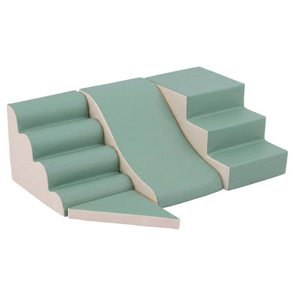 Keezi Kids Climbing Blocks 4-Piece Foam Toddler Playset Soft Indoor Climbing Toy Rocker.
