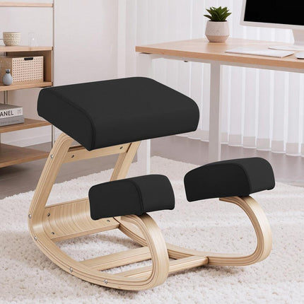 Artiss Kneeling Chair Ergonomic Posture Chair with Memory Foam Balance Stool for Home Office Gaming 120kg Weight Capacity Black.