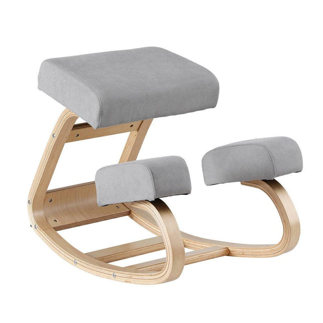 Artiss Kneeling Chair Ergonomic Posture Chair with Memory Foam Balance Stool for Home Office Gaming 120kg Weight Capacity Gray.