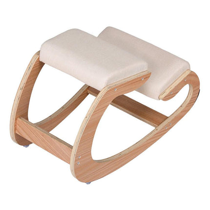 Artiss Kneeling Chair Ergonomic Posture Chair with Memory Foam Balance Stool for Home Office Gaming 120kg Weight Capacity Beige.