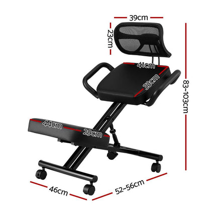 Artiss Kneeling Chair Ergonomic Office Home Knee Seat Posture Back Stretch Rest.