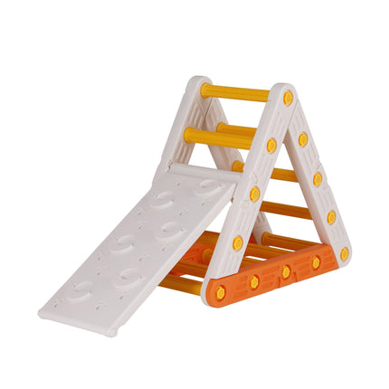 Keezi Kids Climbing Frame Set With Slide Indoor Outdoor Toddler Toys Pikler Triangle Climber.