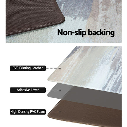 Artiss Kitchen Mat 45x75cm PVC Floor Rug Carpet Non-slip Lydia.